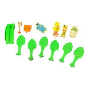 Vtg 1988 Playskool Sesame Street Alphabet Roadway Characters, Trees Replacement